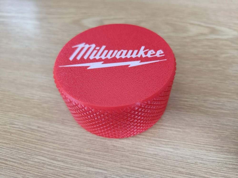 Milwaukee Container 3.2" x 1.6" – Threaded Screw & Parts Storage Box 3D Printed