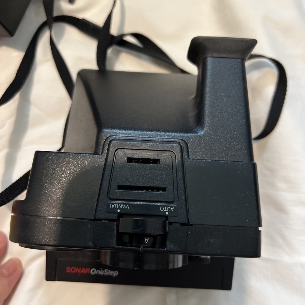 Polaroid Land Camera SONAR OneStep With Case, Flash Attachment, Instructions