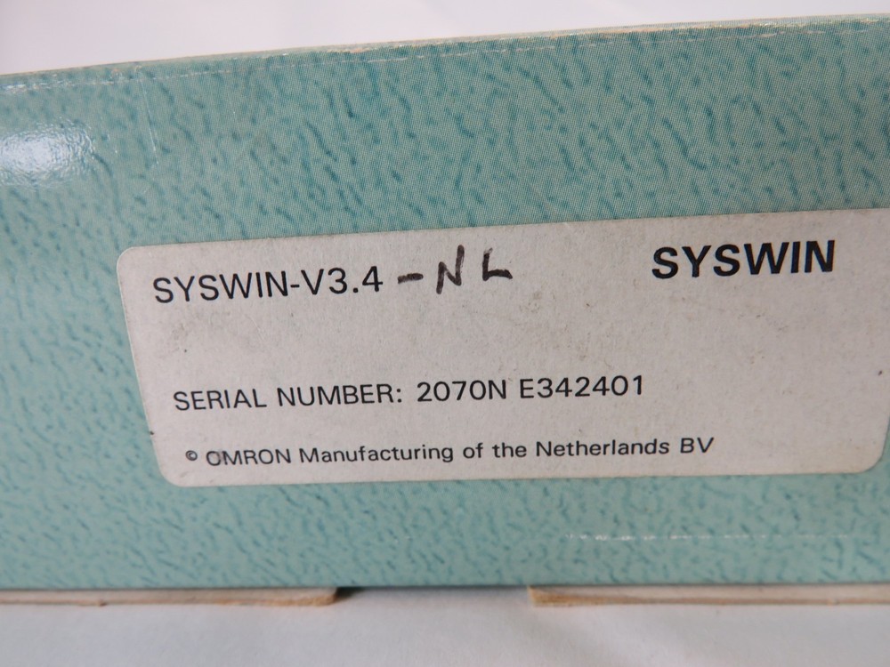 Omron SYSWIN-V3.4-NL Syswin Programming Tool for Logic Controller BOX DAMAGE NEW