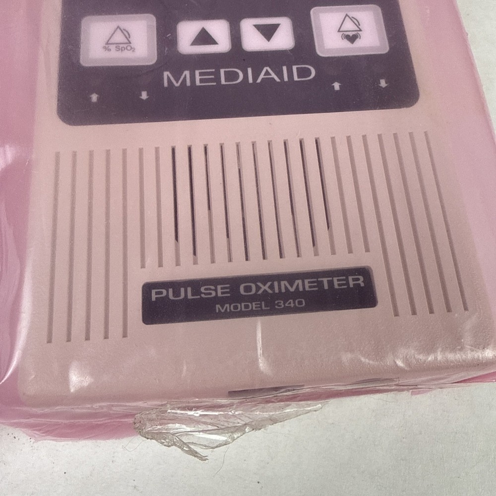 MediAid Model 340 Pulse Oximeter With Instructions- No Cords - New Untested