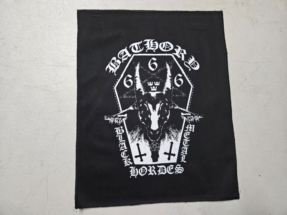 BATHORY, BLACK METAL HORDES, CANVAS SCREEN PRINTED LARGE BACK PATCH