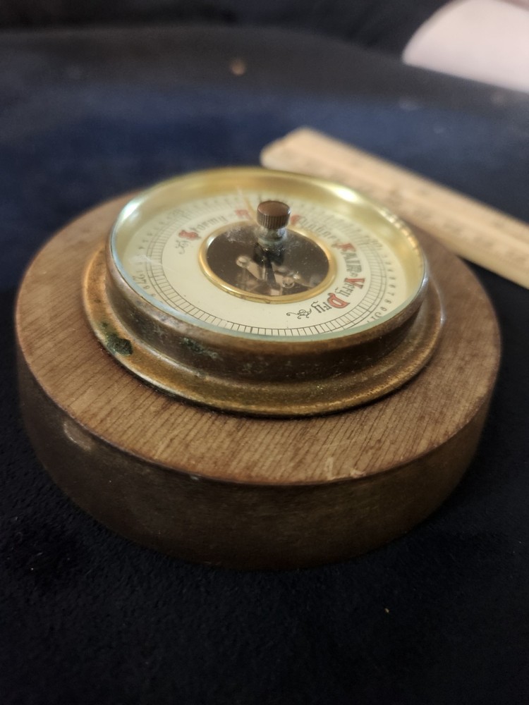 Vintage German Aneroid Barometer Round Wall Mount Untested