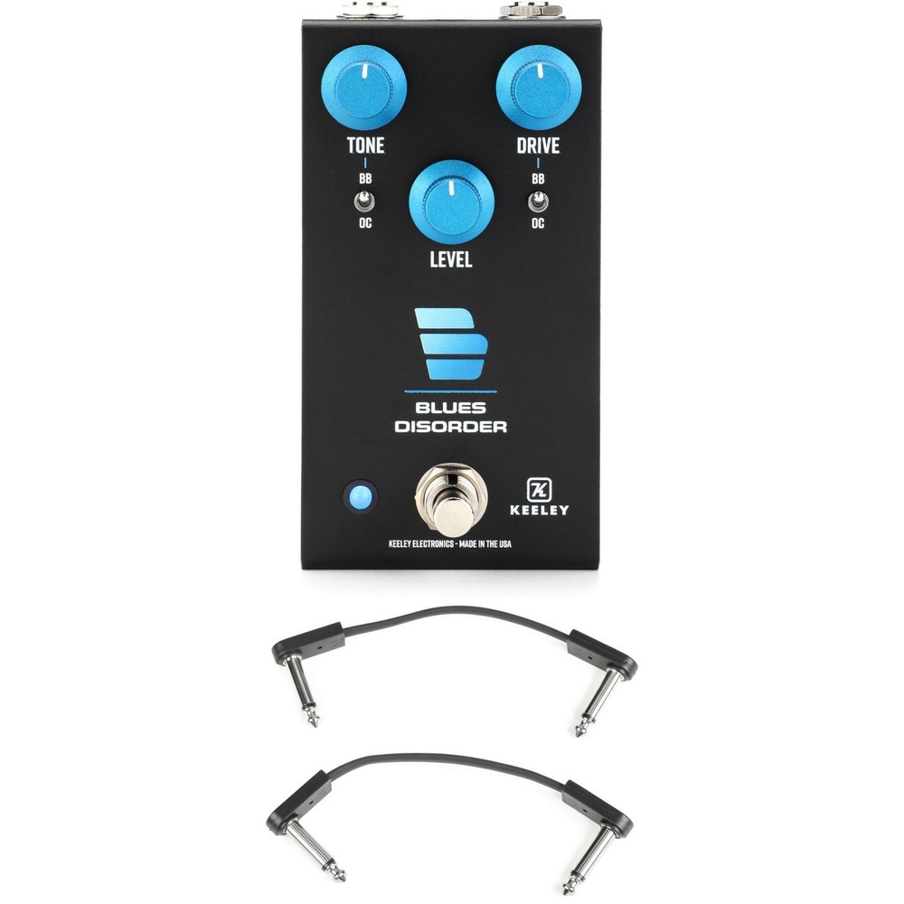Keeley Blues Disorder Overdrive Pedal with EBS Patch Cables