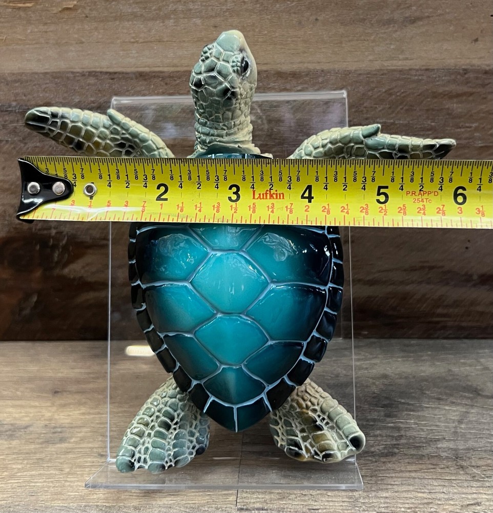 Turtle LED , resin tabletop decor (changes colors) 6" x 6"
