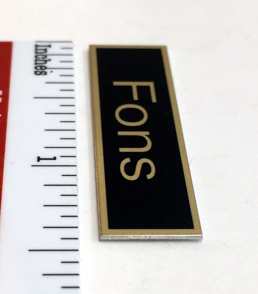 Fons Turntable Logo Badge Metal Custom Made