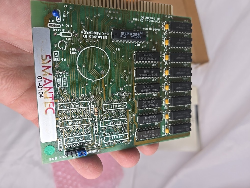 Vintage Symantec 256k Memory Board 01-0104