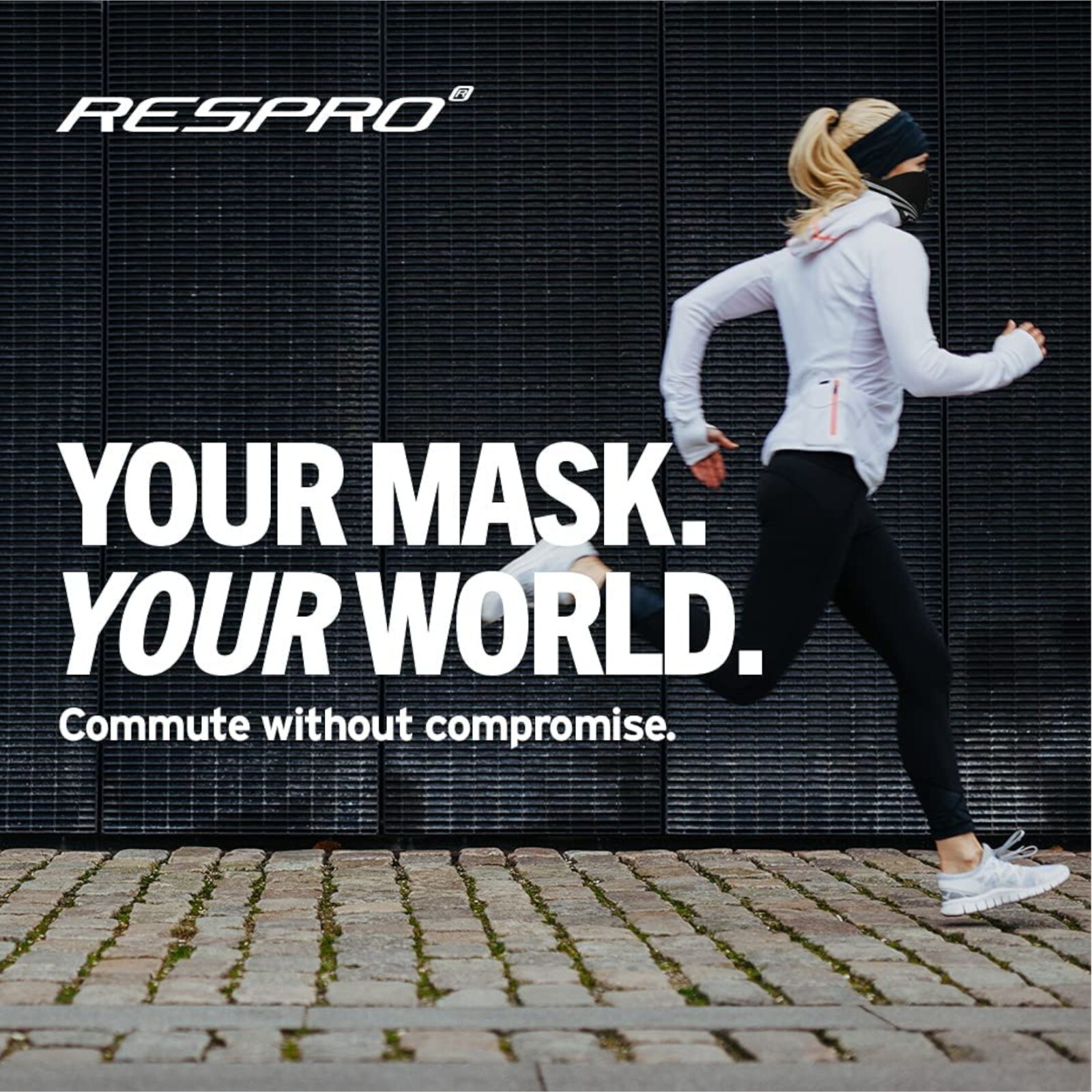 Respro Ultralight Mask (Black, Medium)