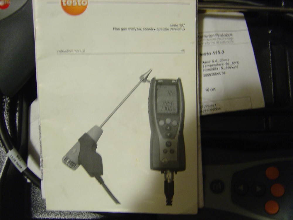 Testo 327-1 Flue Gas Analyzer Kit with printer works great filter sensor needed