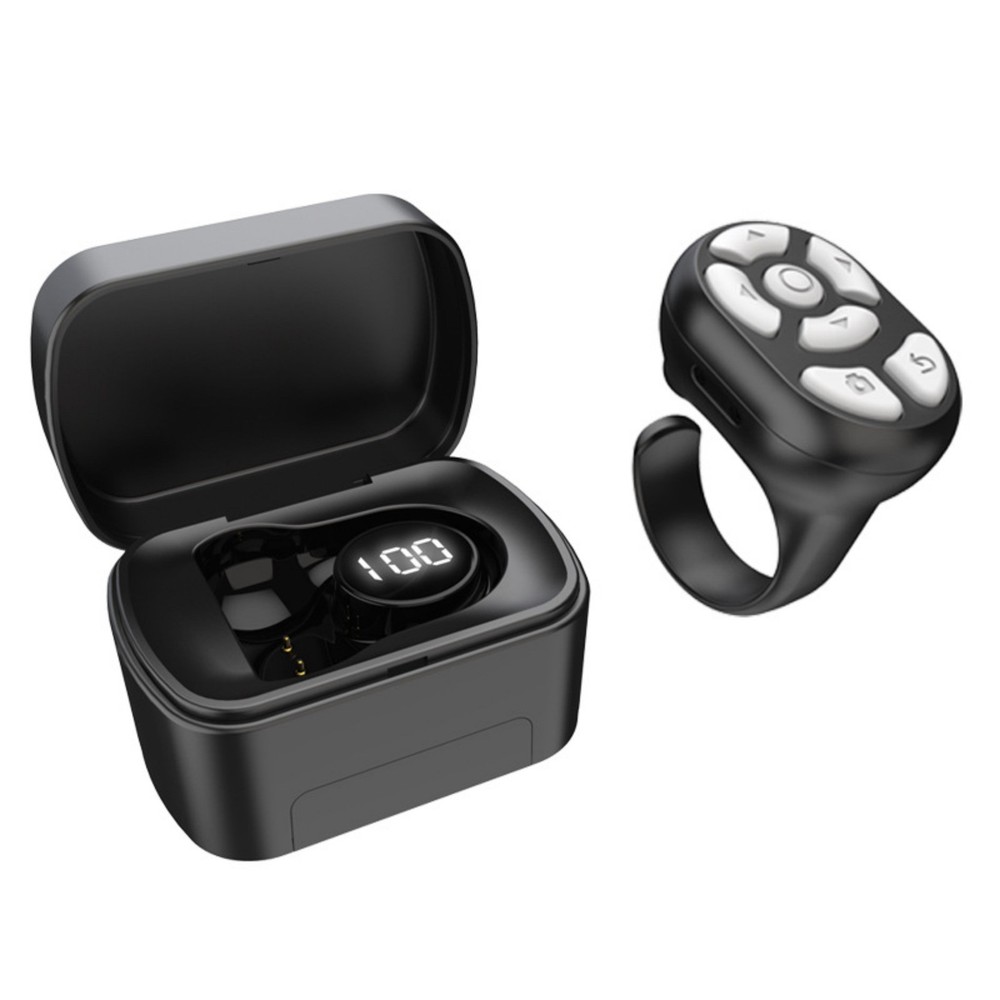 Wireless Bluetooth Remote Control Scrolling Ring Fingertip Video Mobile Phone