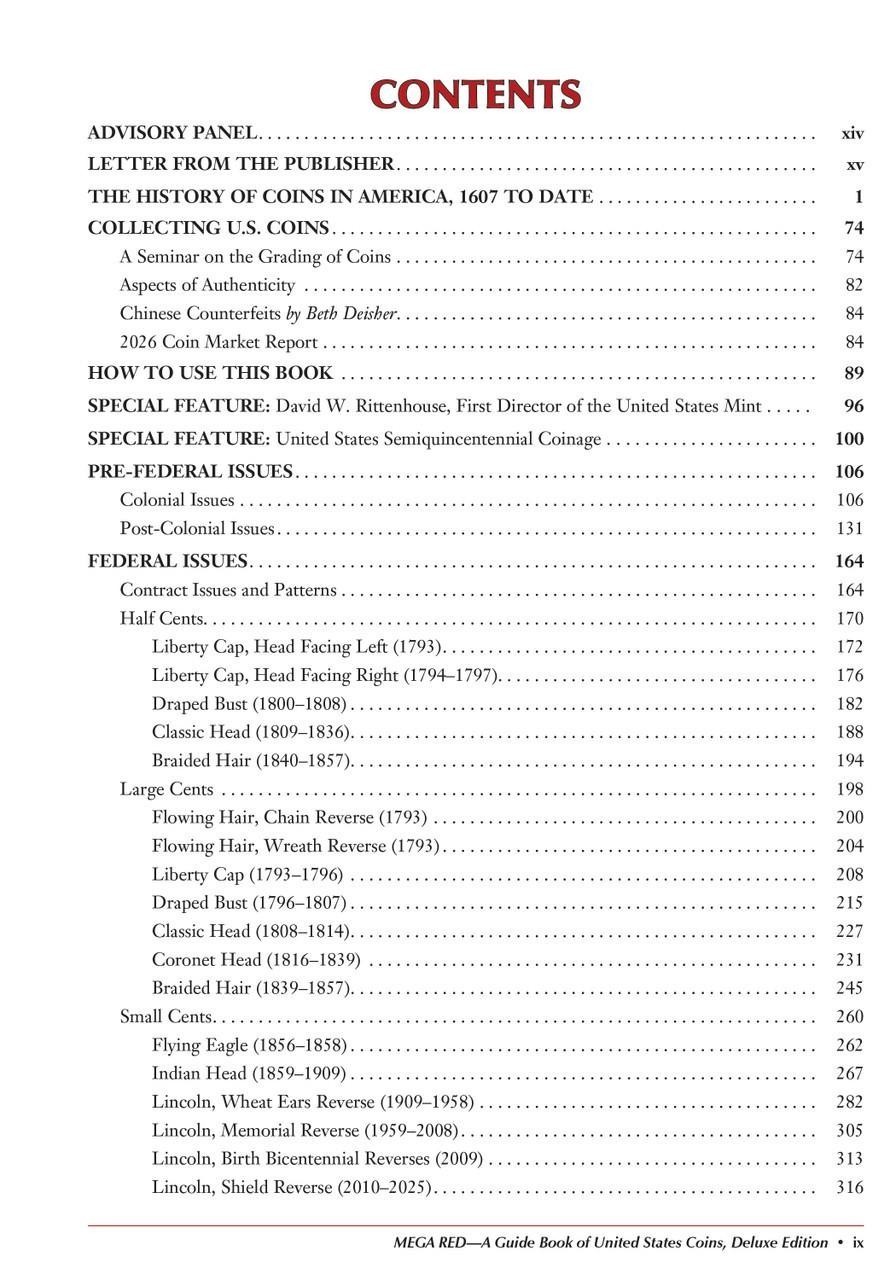 New 2026 Mega Red Book For United States Coins Expanded Guide Whitman Catalog 10