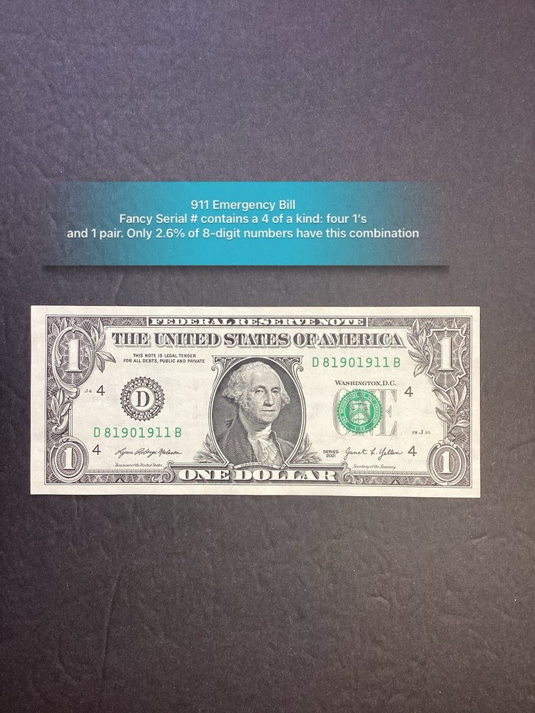 911 Emergency Dollar Bill