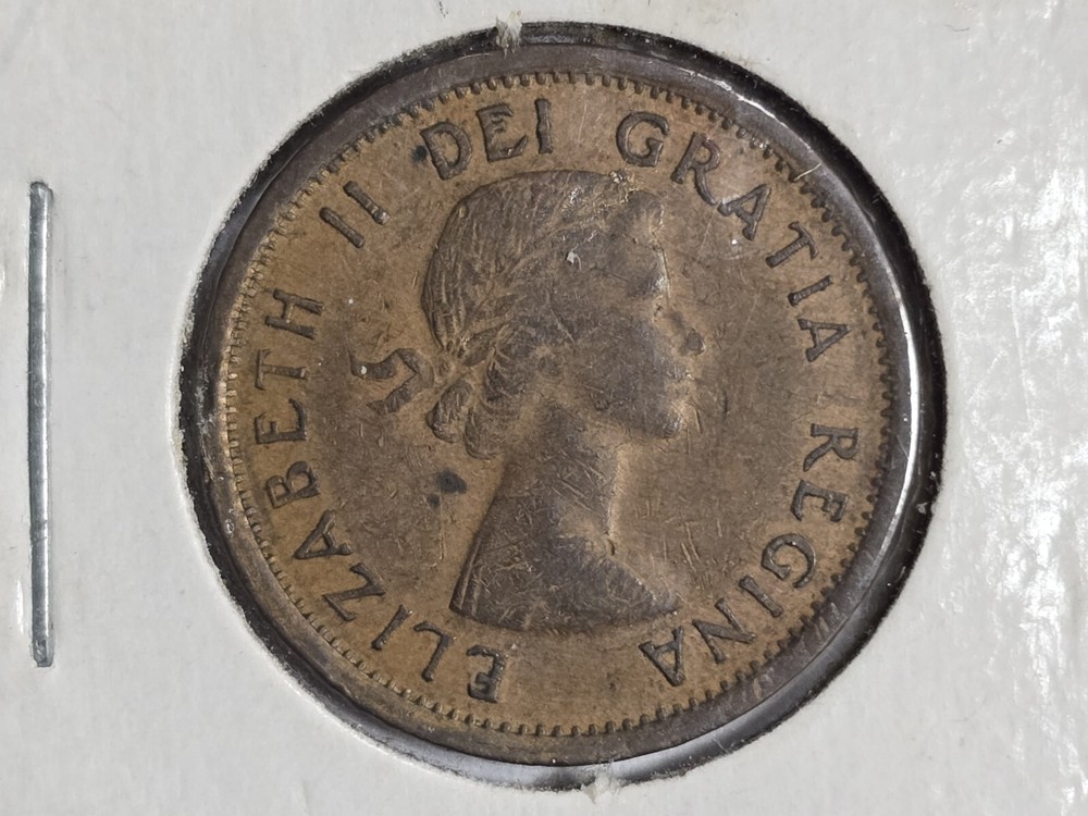 1963 Canadian Maple Leaf Twig Penny 1 Cent