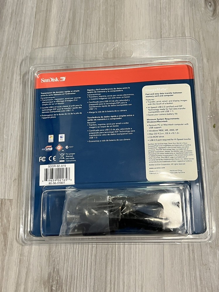 SanDisk CompactFlash USB 2.0 Reader with Button (SDDR-92-E15)