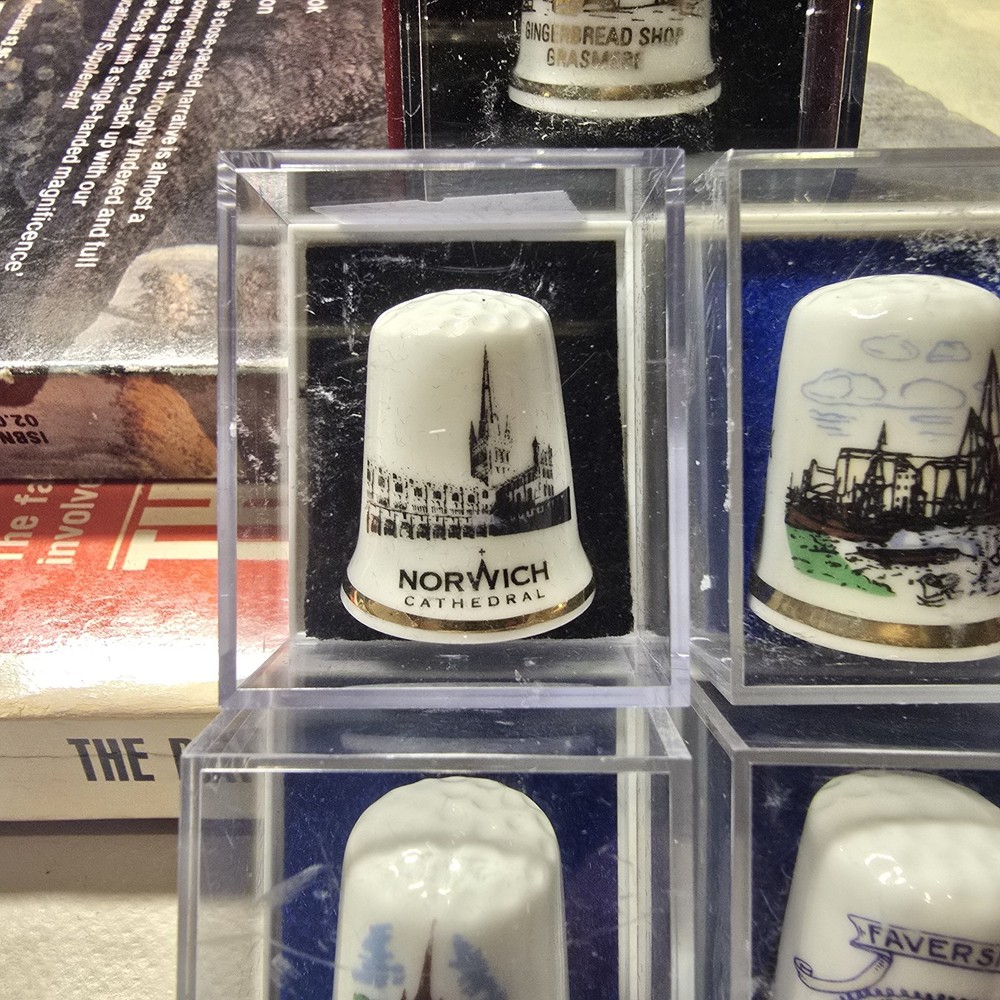 5 Assorted Vintage Thimbles Novelty Unique