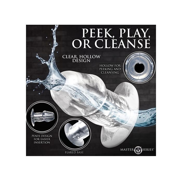 Master Series-Dicked Clear Hollow Anal Plug 3 pc Set