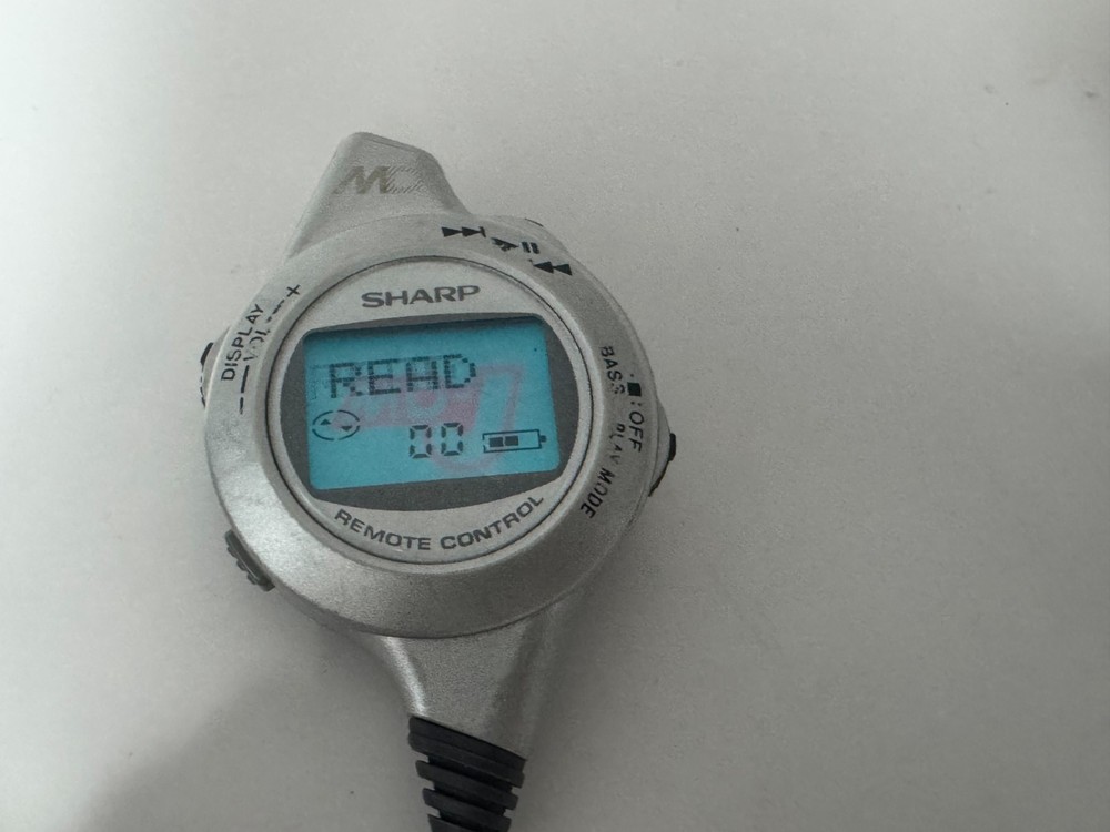 Sharp MD Portable Recorder MD-M821 Silver With Remote AC Adapter Tested Japan