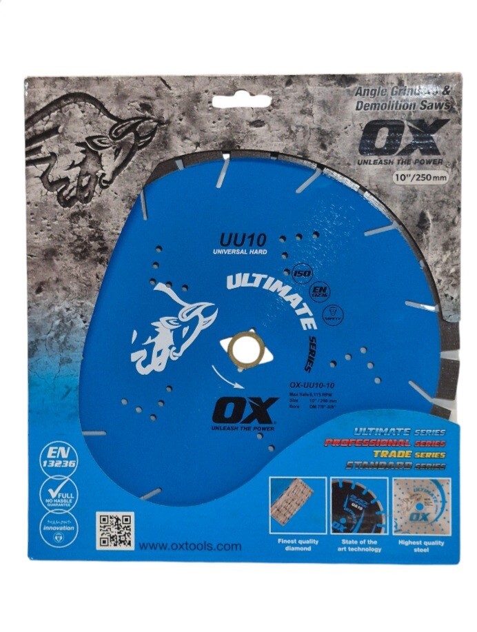 Ox Tools Ultimate UU10 10” Segmented Diamond Saw Blade