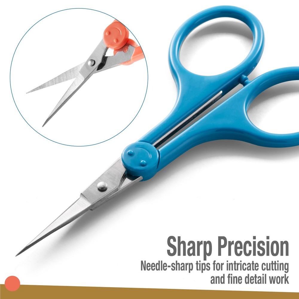 High Precision Detail Scissors Set (2-Pc) Sharp, Fine Tips | Paper Cutting, S...