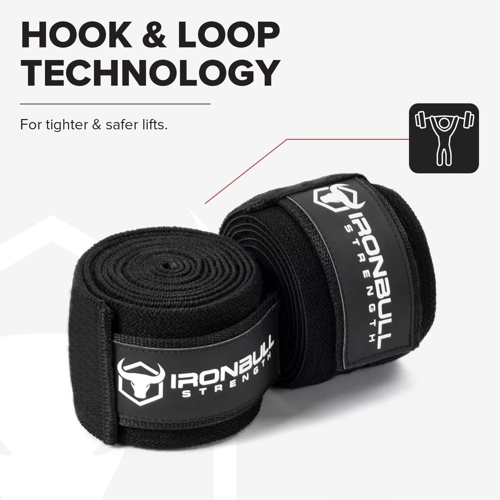 Supportive Knee Wraps for Squatting - 80" Lifting Straps