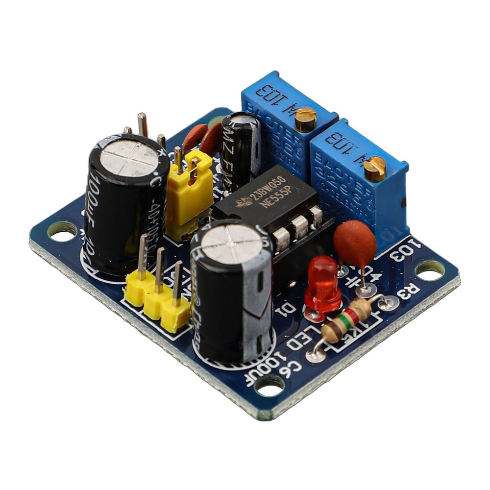 NE555 Pulse Frequency Generator Board LED Indication Continuous Output Range