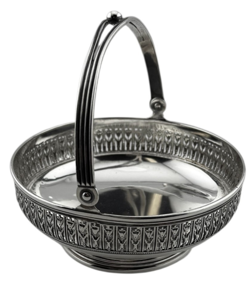 Whiting Sterling Silver Swing Handle Basket