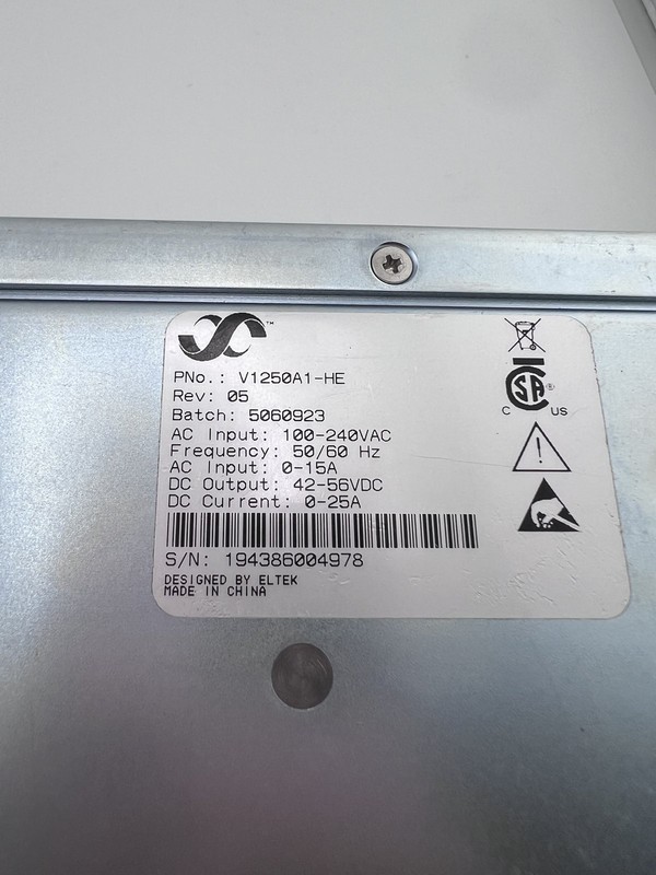 ELTEK V1250A1-HE 48V DC 25A RECTIFIER MODULE