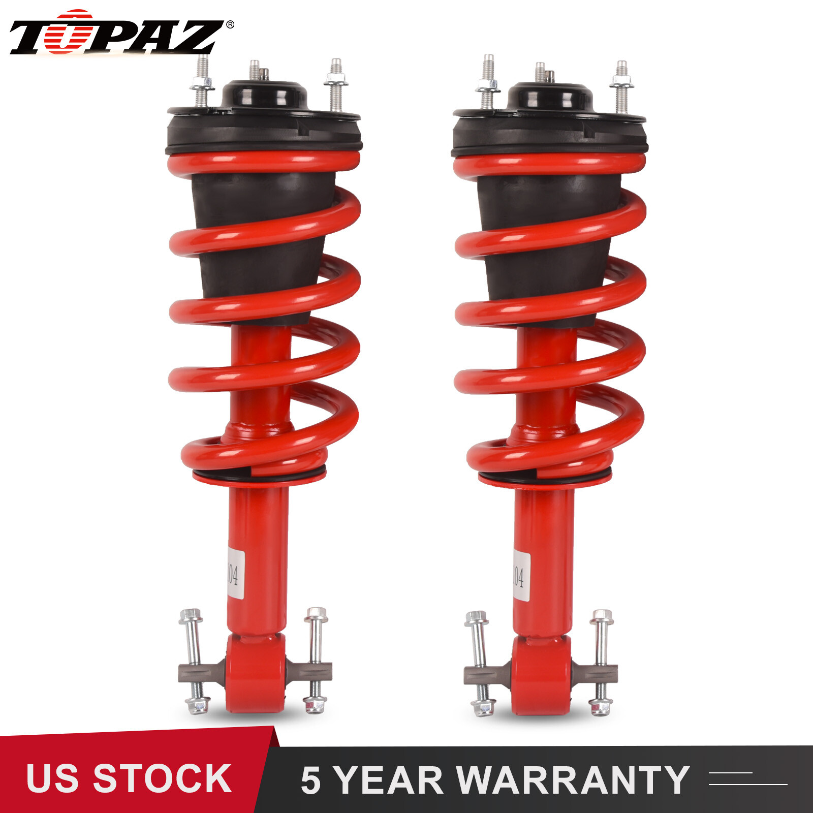 Pair Front Struts Red for Chevy GMC Silverado Sierra 1500 Tahoe Avalanche Yukon