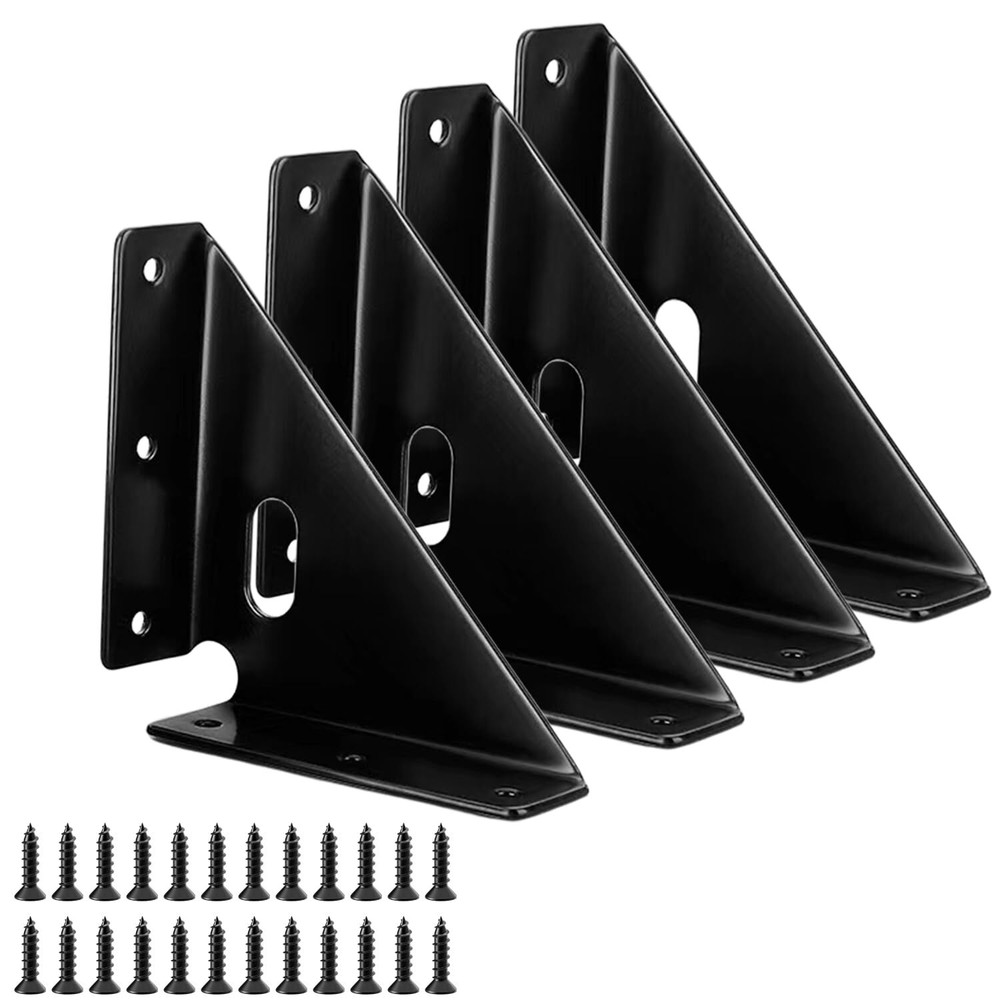4 Pcs Heavy Duty Gusset Joints Trapezi Corner Code Bracket Corner Brace Brack...