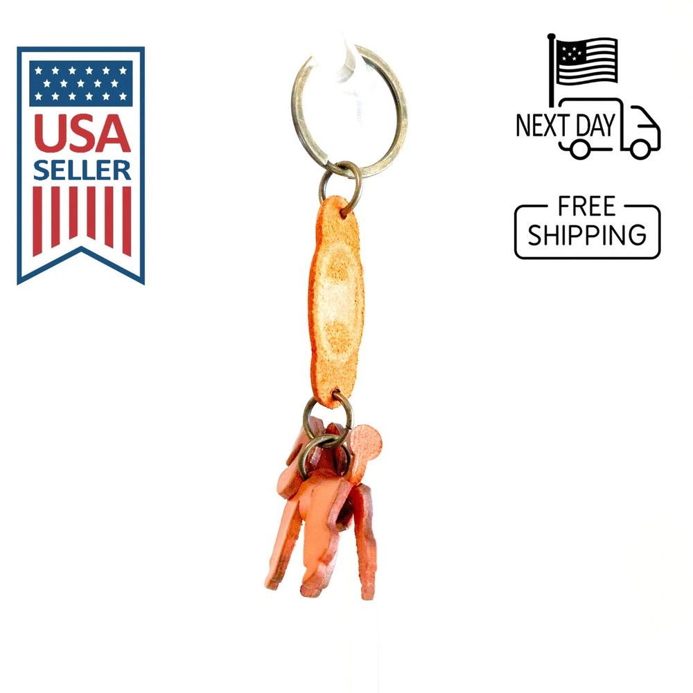 POODLE Handmade Leather Keyring