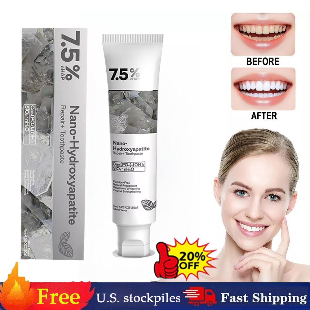 7.5% Hap Nano-Hydroxyapatite Toothpaste Remove Deep Clean For Sensitive Teeth