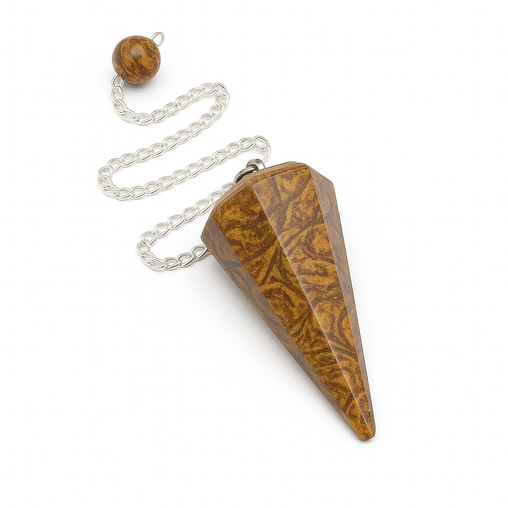Miriam Jasper Pendulum Point Marium Dowser Calligraphy Stone Divination Tool
