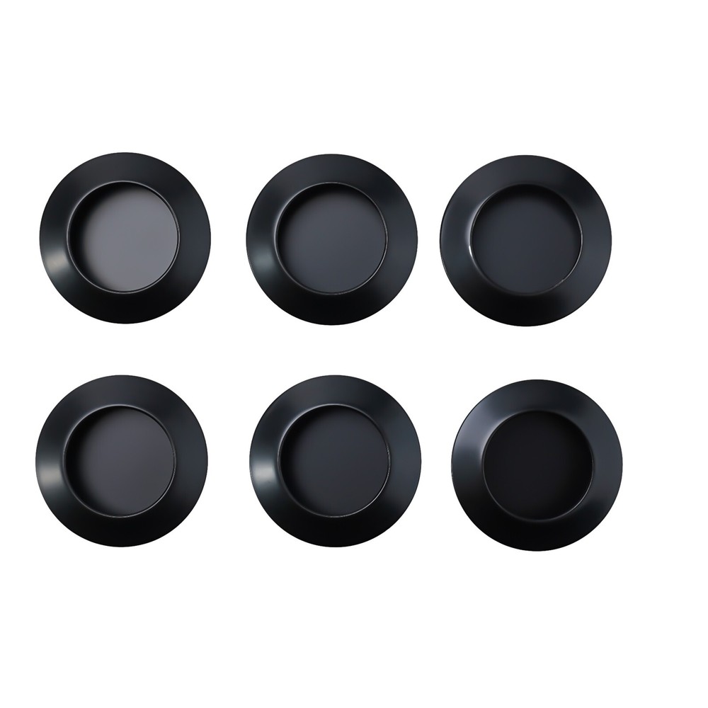 Round Pull Handles 6Pcs Flush Mount Bathroom Kitchen Cabinet Cupboard Set
