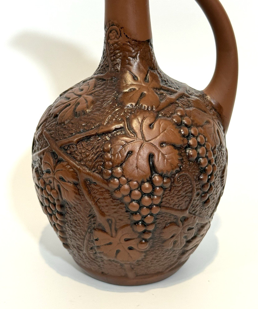 French Pottery Wine Ewer Pitcher - Grapevine
