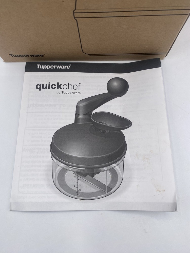 TUPPERWARE Red Quick Chef Food Processor Chopper Mixer Whisk