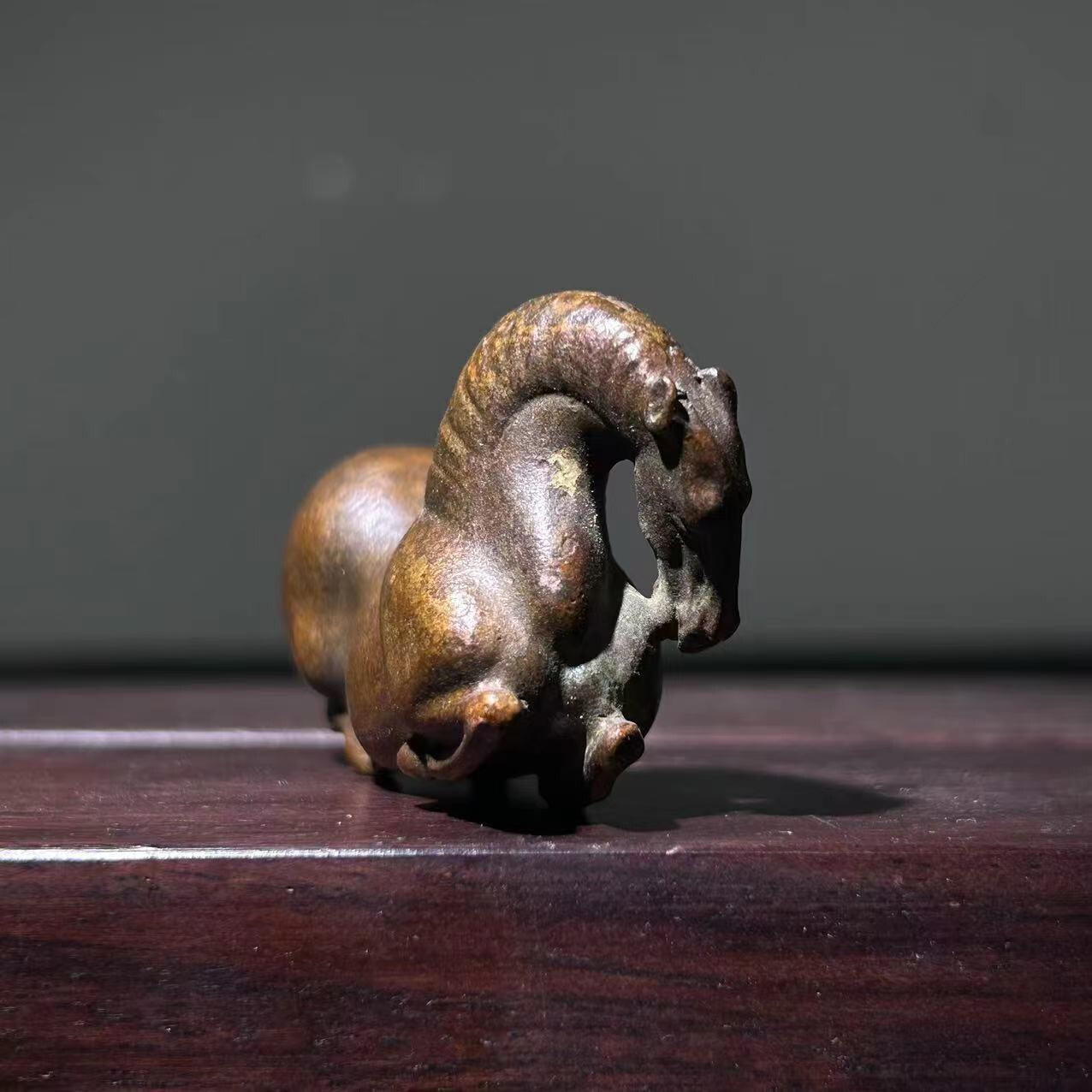 Chinese Old Bronze Copper Statue Hand Carved Horse,Antique handicraft ornaments