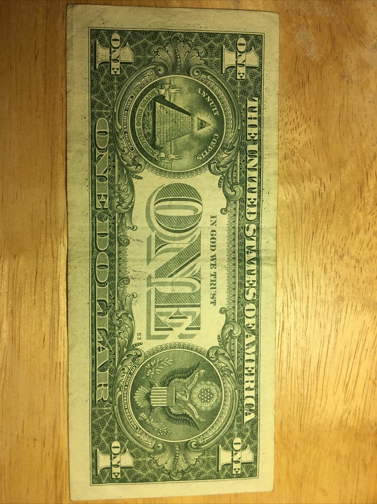 Fancy 2017 Error $1 Bill~Off Center Print/Cut