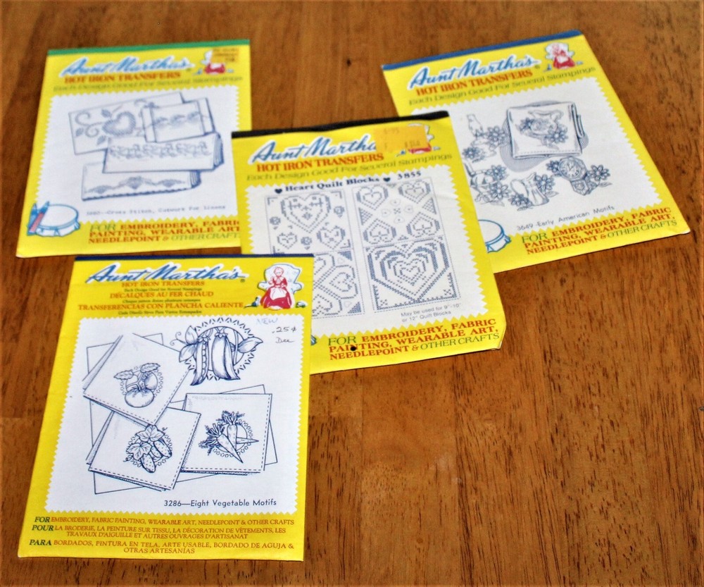 Colonial Patterns: AUNT MARTHA'S HOT IRON PATTERNS Set 4 - 3660,3649, 3286, 3855
