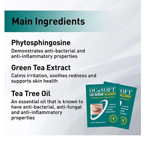 3x Ocusoft Lid Scrub Allergy 90 Pack