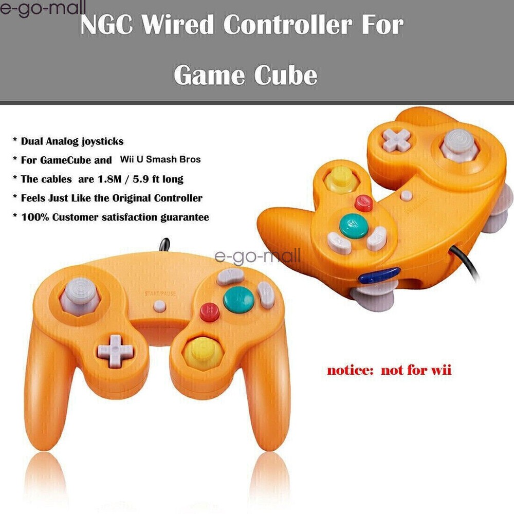 2 Pack Wired Gamecube Controller for Switch Wii U PC(need adapter) GameCube