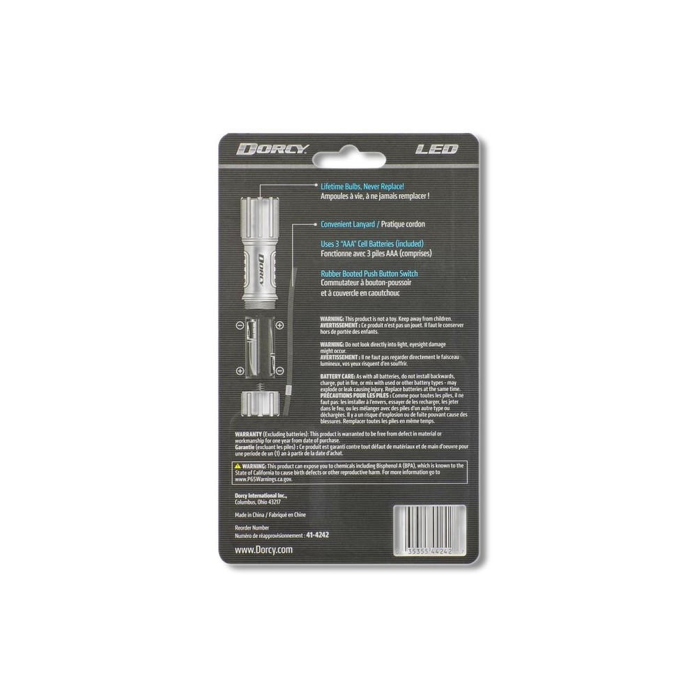 Dorcy 135 lm Assorted LED Flashlight AAA Battery 41-4242