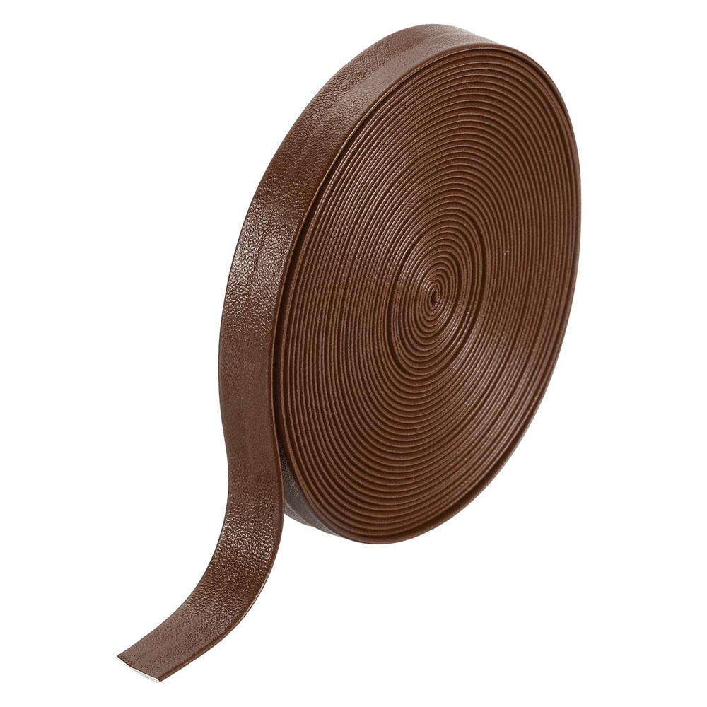 5 Yard 10mm PU Faux Strips, Fold Over Strap Roll, Light Brown