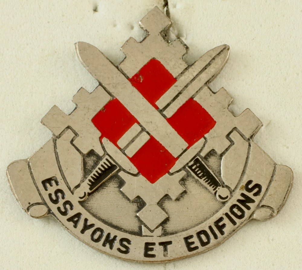 BEERCAN 18th Engineer Brigade Crest DI/DUI CB PAINTED