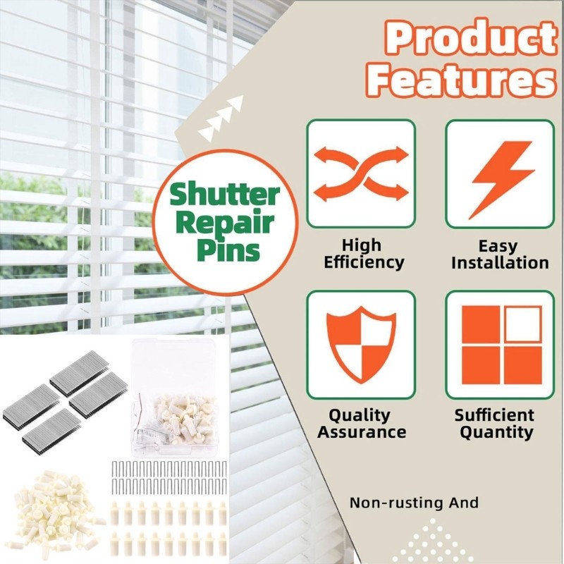 Plantation Shutter Louvers Staple Replacement Plastic Shutter Repair Pin Set
