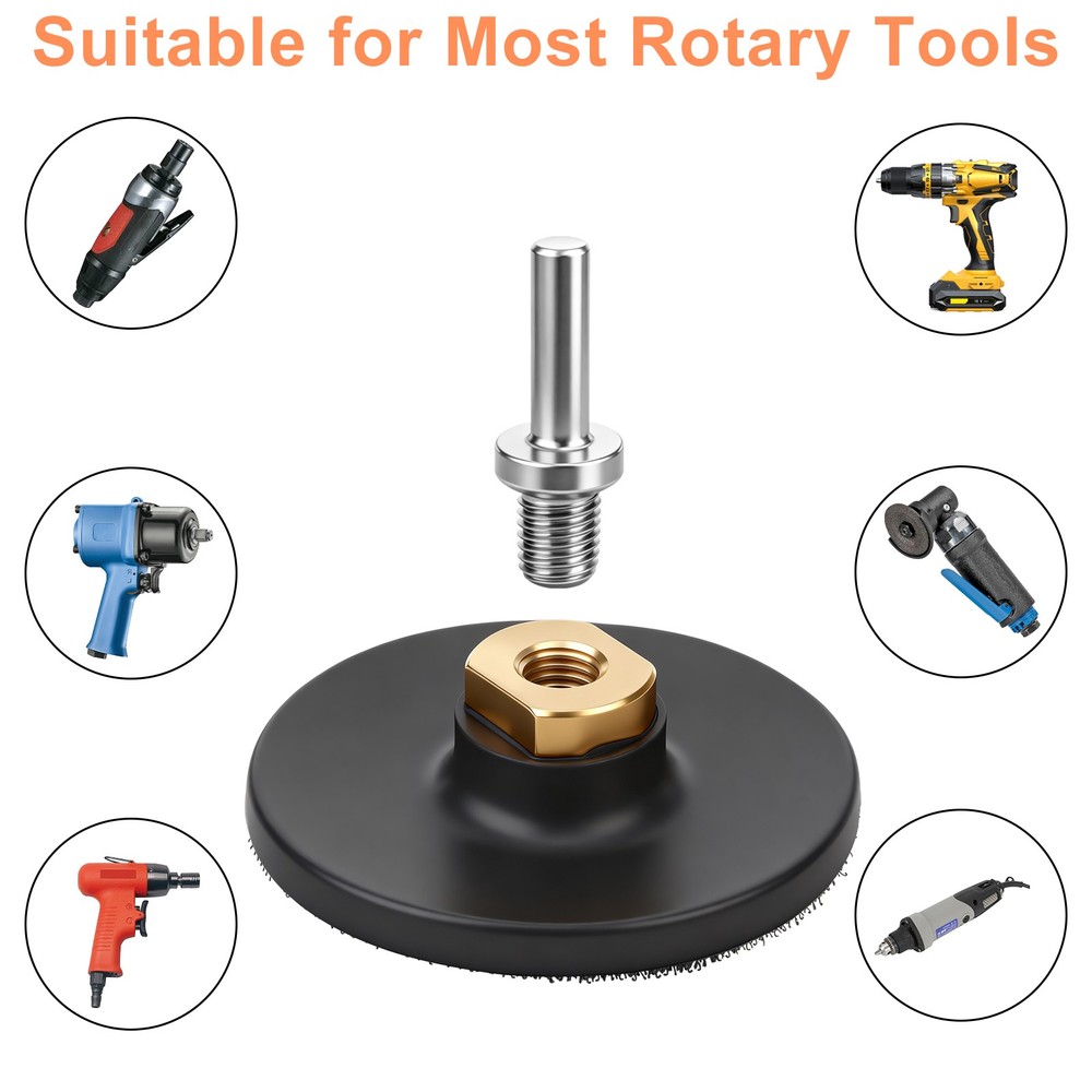 4" Polishing Grinding Discs Hook and Loop Backing Pad for M14 Angle Grinders