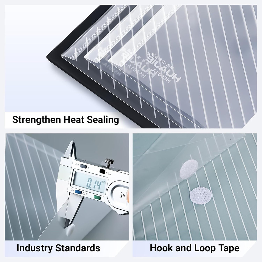 10 Pack, Plastic Envelopes – Transparent Waterproof Reusable File Folders for A4