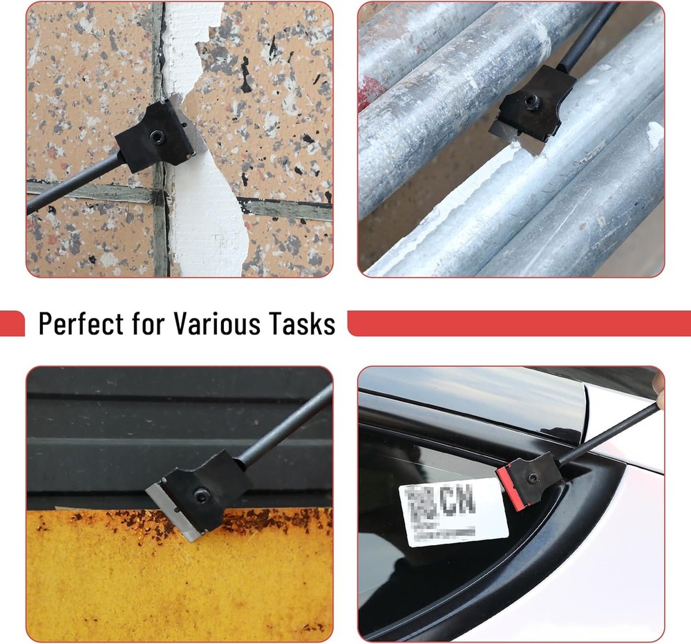 Bates- Long Reach Extension Scraper, 11-Inch, Razor Scraper with Extra 3 Double