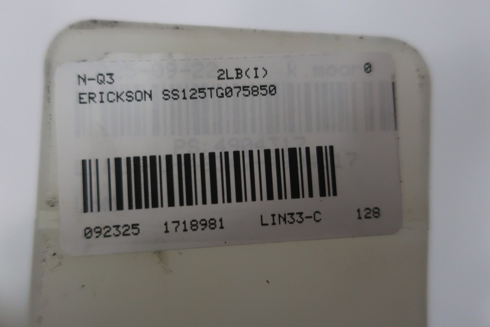 Erickson SS125TG075850 Chuck Extension