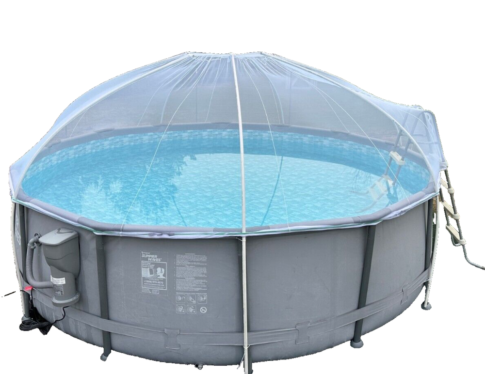 FLEXNET DOME Pool Net Covered Dome for 14’ to 15’ Diameter Above Ground Pools