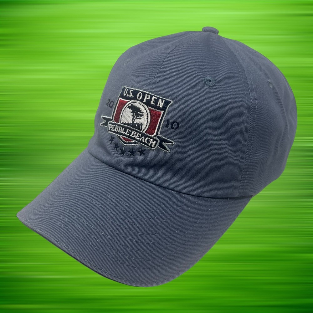 2010 US Open Pebble Beach Golf Hat USGA Adjustable Strapback Hat Blue