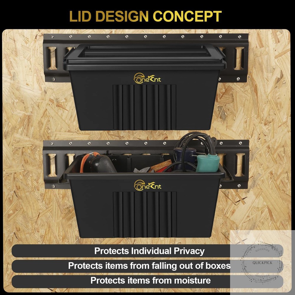 2 Pack E-Track Basket Storage Bin for E Track Accessories for Enclosed Trailer-